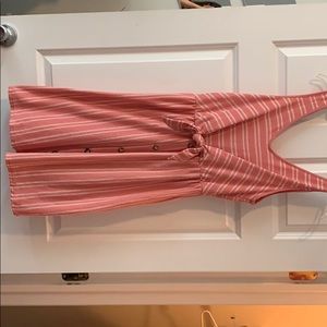 Caution to the wind pink striped dress